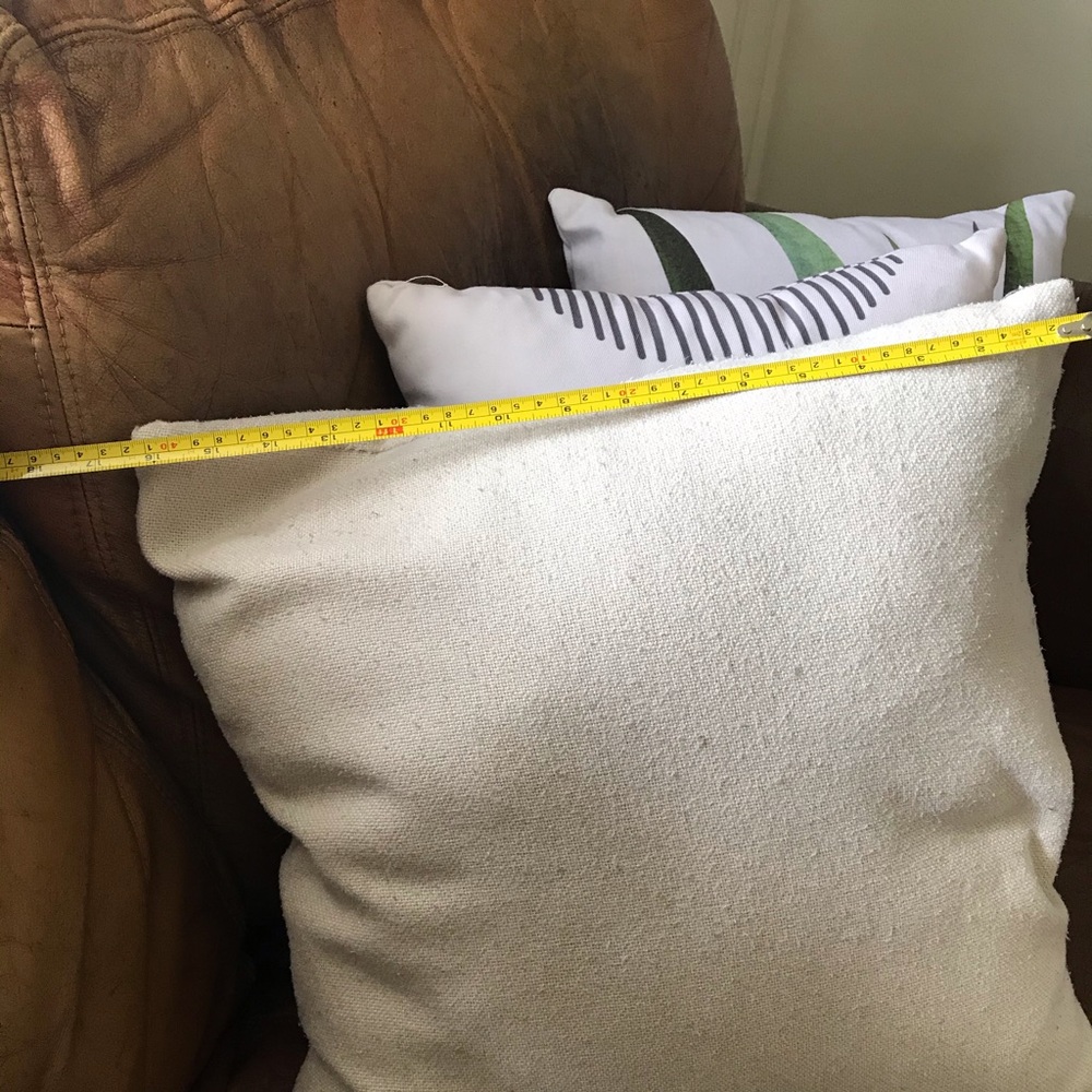 2 Solid cream pillow covers